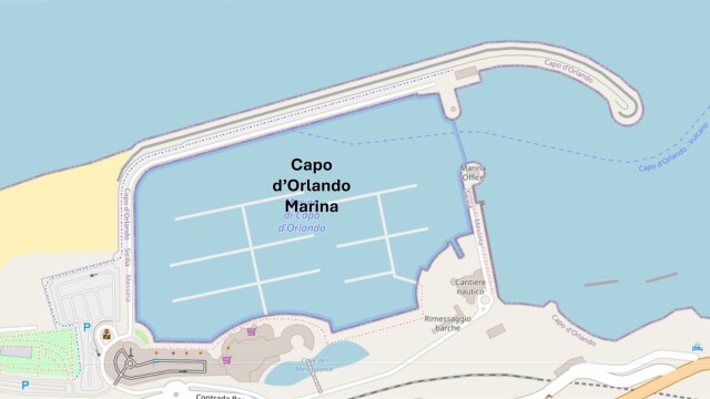 Map of the partner marina in Capo d'Orlando – SailorOne